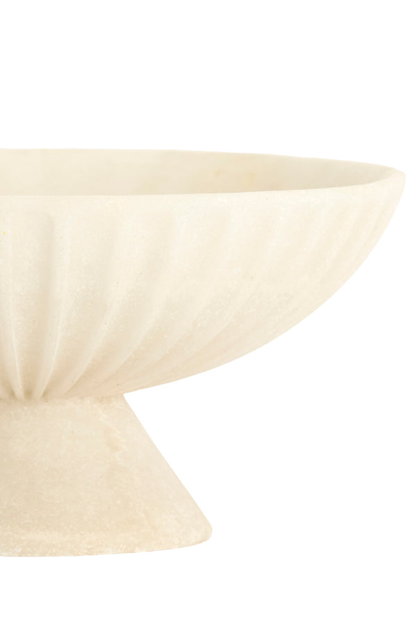 Shila Cream Decorative Bowl on Stand 25cm