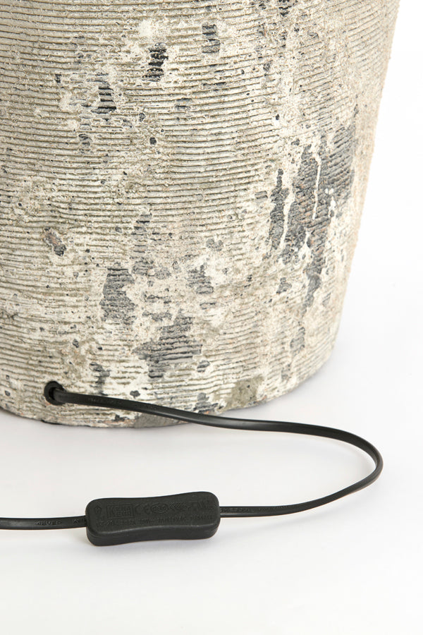 Lucente Textured Grey Ceramic Table Lamp Base
