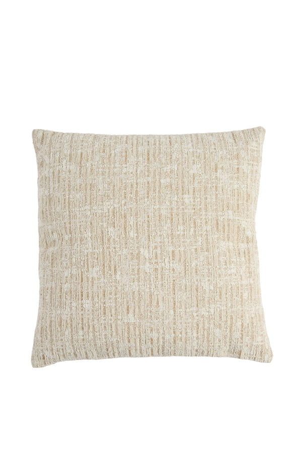 Salida Beige & Cream Textured Feather Filled Square Cushion 45x45cm