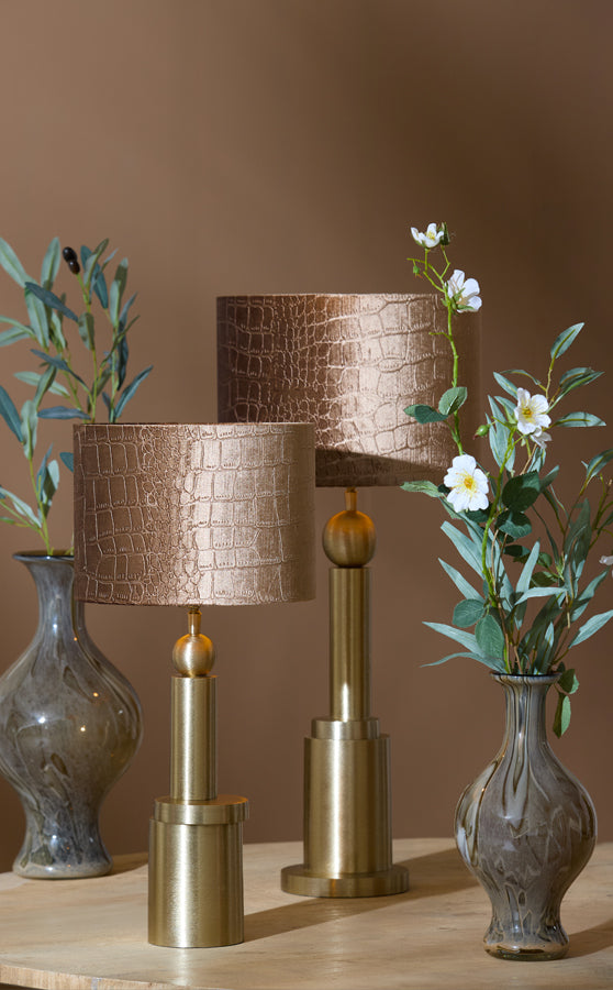 Vivino Matt Gold Metal Table Lamp Base 46cm