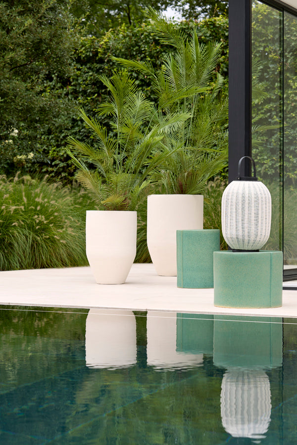 Sirolo Set of 3 Cream Metal Decorative Planters