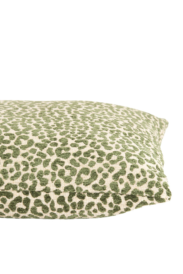 Safford Sand & Green Animal Print Feather Filled Square Cushion 45x45cm