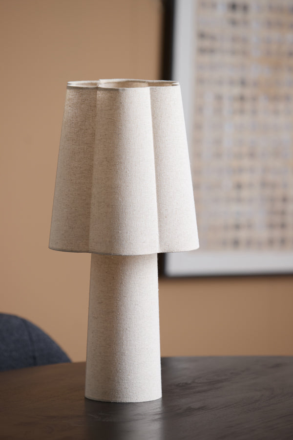 Musaby Natural Linen Table Lamp
