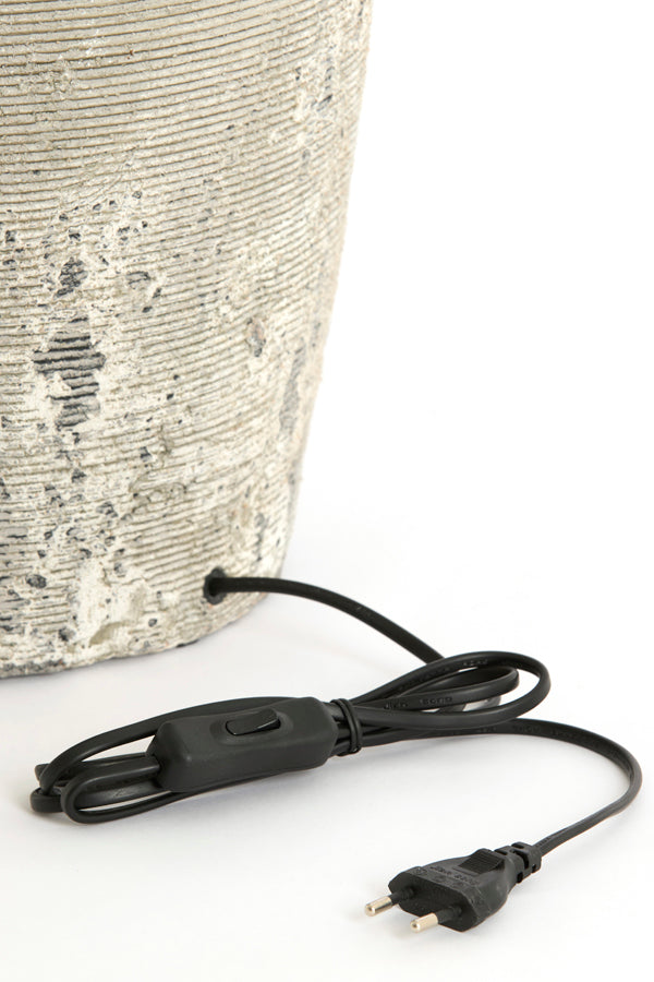 Lucente Textured Grey Ceramic Table Lamp Base