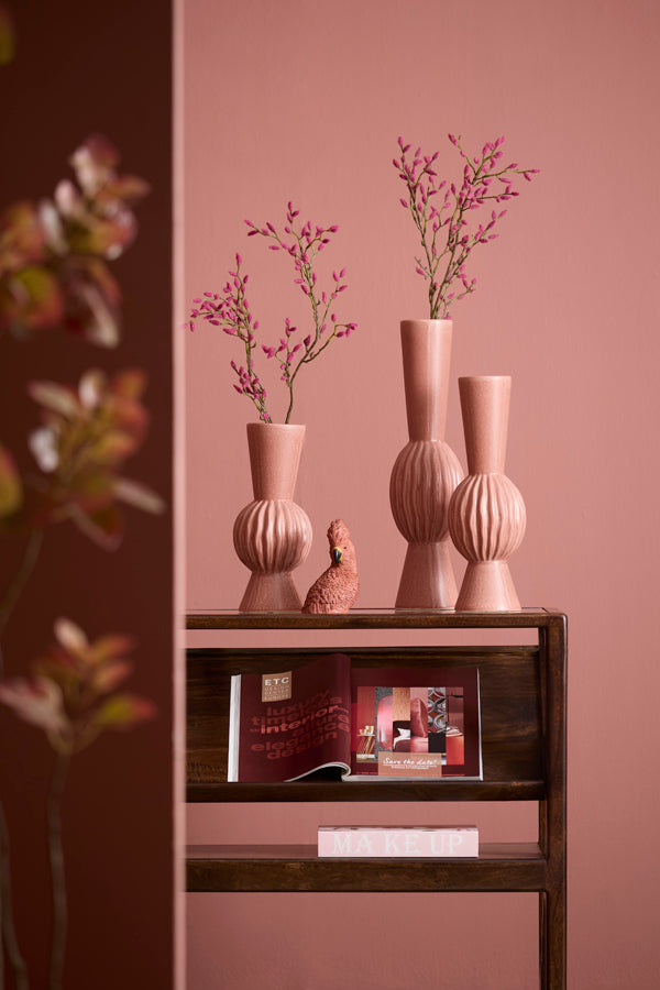 Suzzara Dusty Pink Ceramic Vase 40.5cm