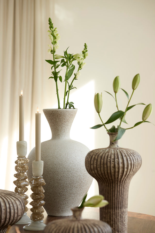 Sulmona Matt Cream Ceramic Vase 48.5cm