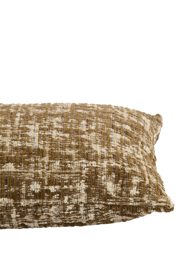 Salida Olive Green & Cream Textured Feather Filled Square Cushion 45x45cm