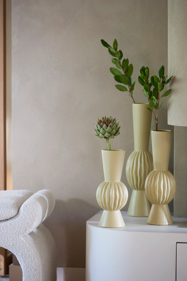 Suzzara Light Olive Green Ceramic Vase 51cm