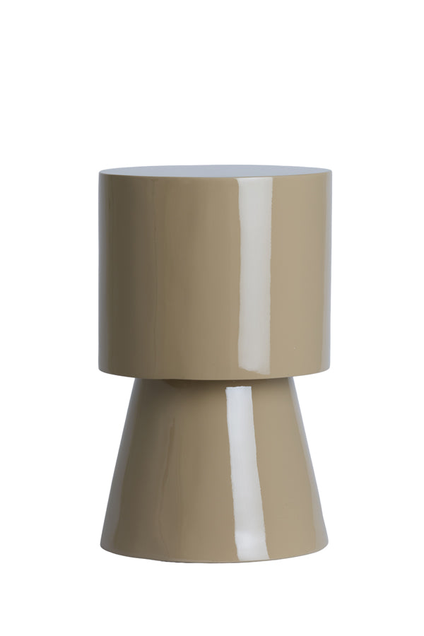 Nysa Gloss Sand Round Side Table