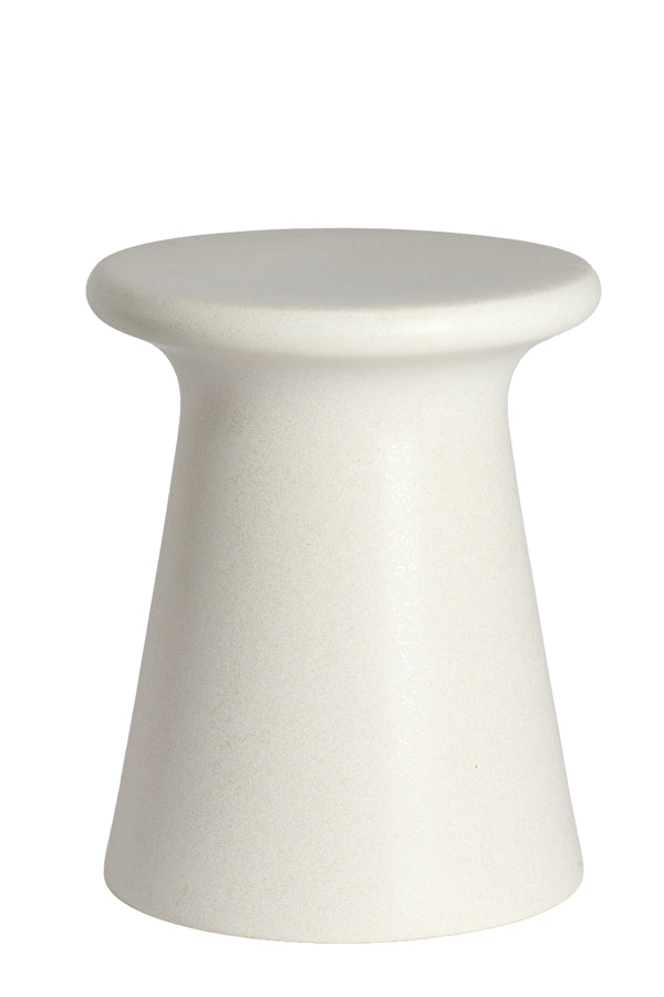 Sento Matt Cream Ceramic Round Side Table