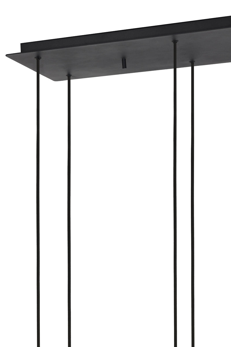 Mayson Smoked Glass & Matt Black 10 Light Pendant Light