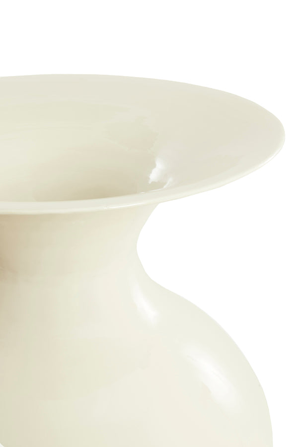 Bolulla Gloss Cream Metal Vase 71cm