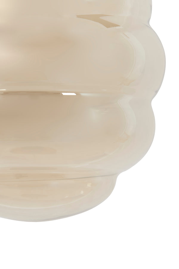 Misty Amber Glass & Gold Pendant Light 45cm