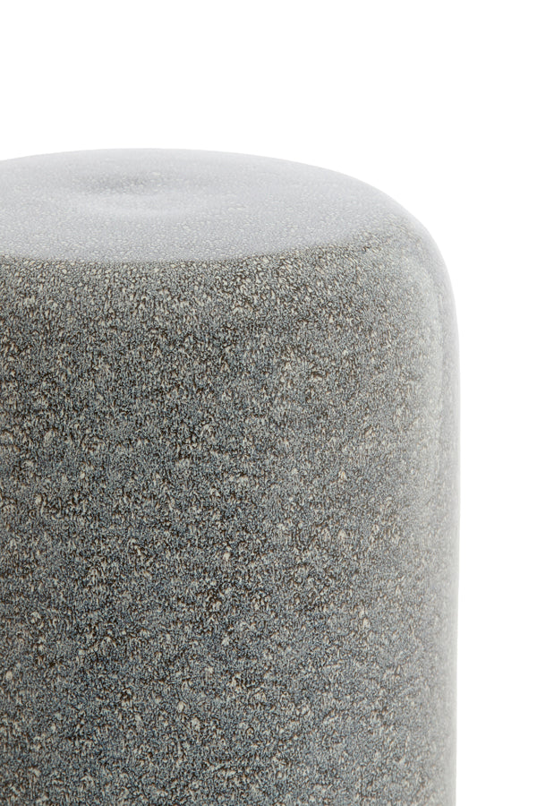 Franca Dark Brown Ceramic Round Side Table