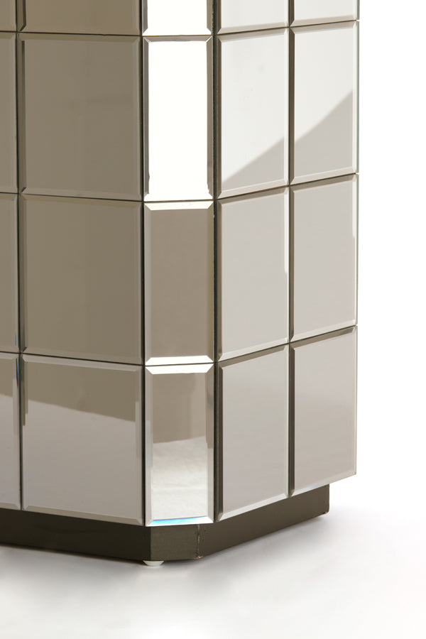 Luciano Brown Glass Plinth 100cm