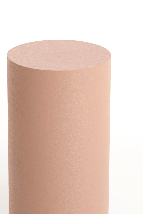 Aluria Matt Dusty Pink Metal Plinth Side Table 60cm