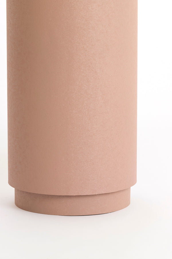 Aluria Matt Dusty Pink Metal Plinth 100cm