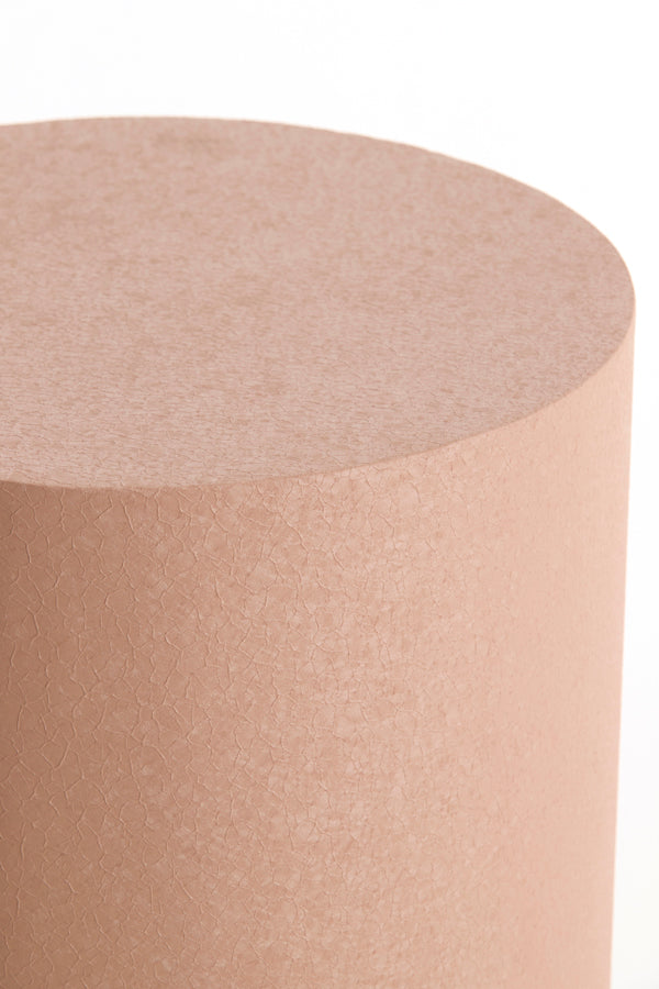Aluria Matt Dusty Pink Metal Plinth 100cm