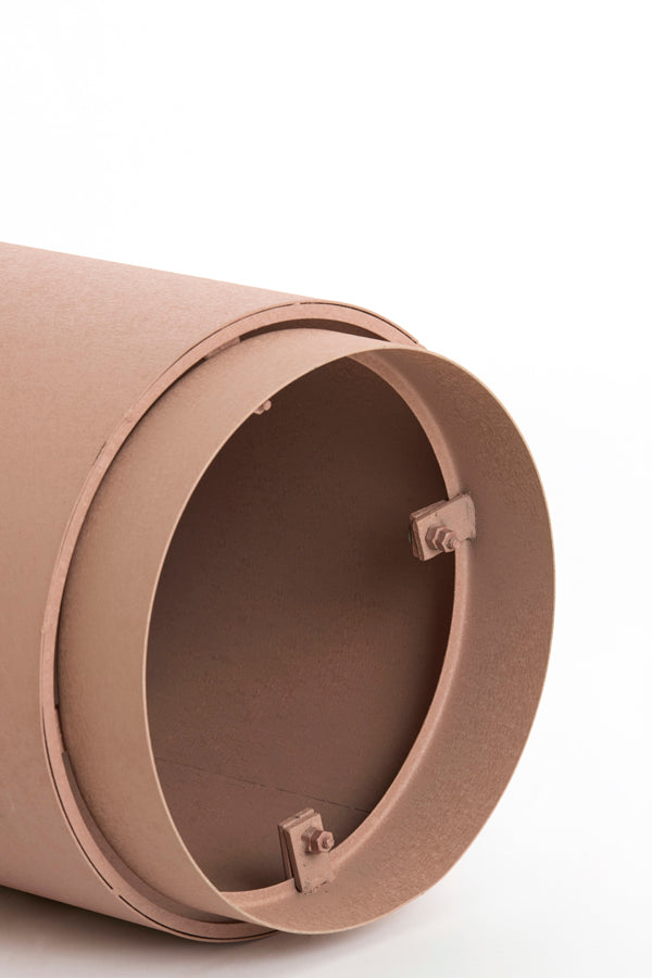 Aluria Matt Dusty Pink Metal Plinth 100cm