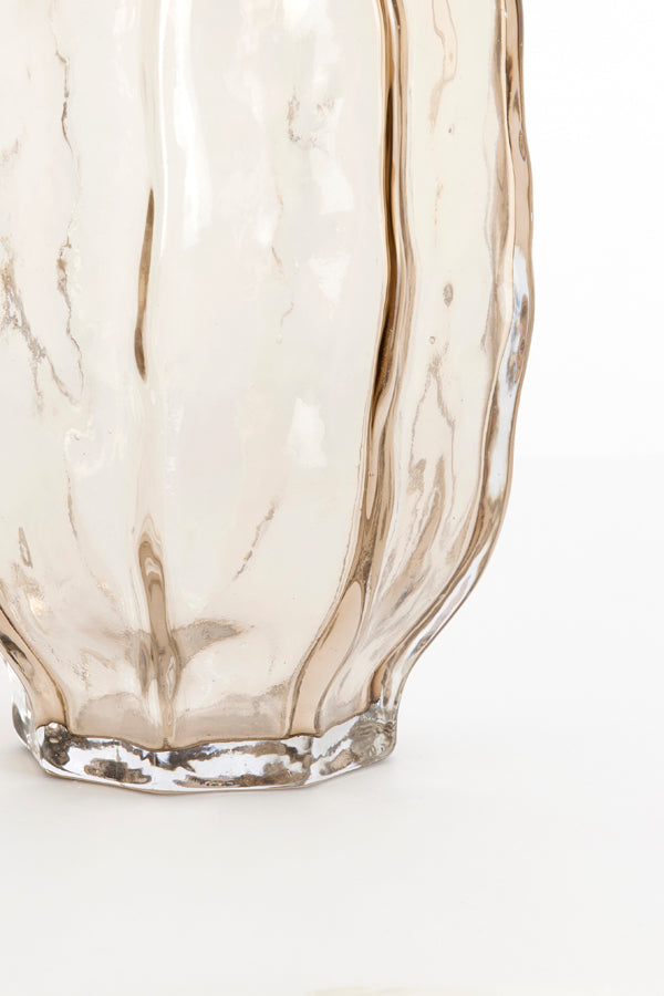 Tejeda Clear Light Brown Glass Vase 38cm