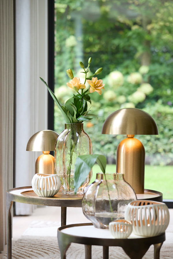 Tejeda Clear Light Brown Glass Vase 38cm