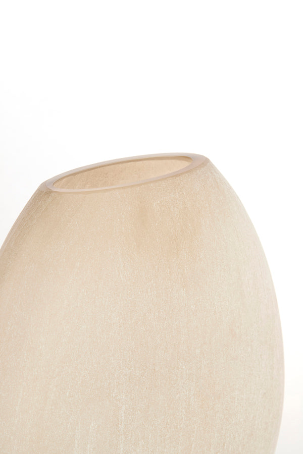 Santino Matt Light Brown Glass Vase 43cm