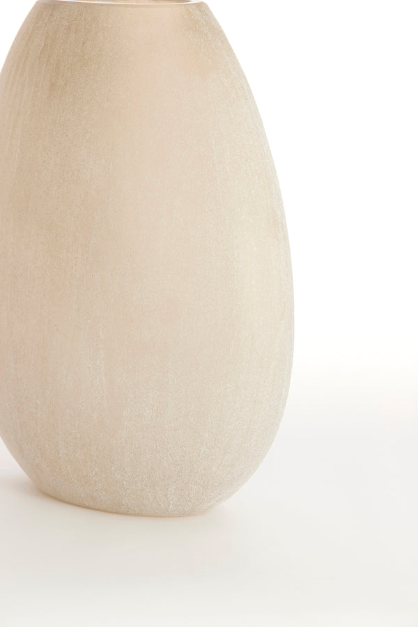 Santino Matt Light Brown Glass Vase 33.5cm