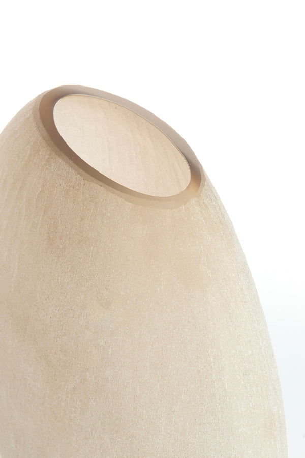 Santino Matt Light Brown Glass Vase 33.5cm