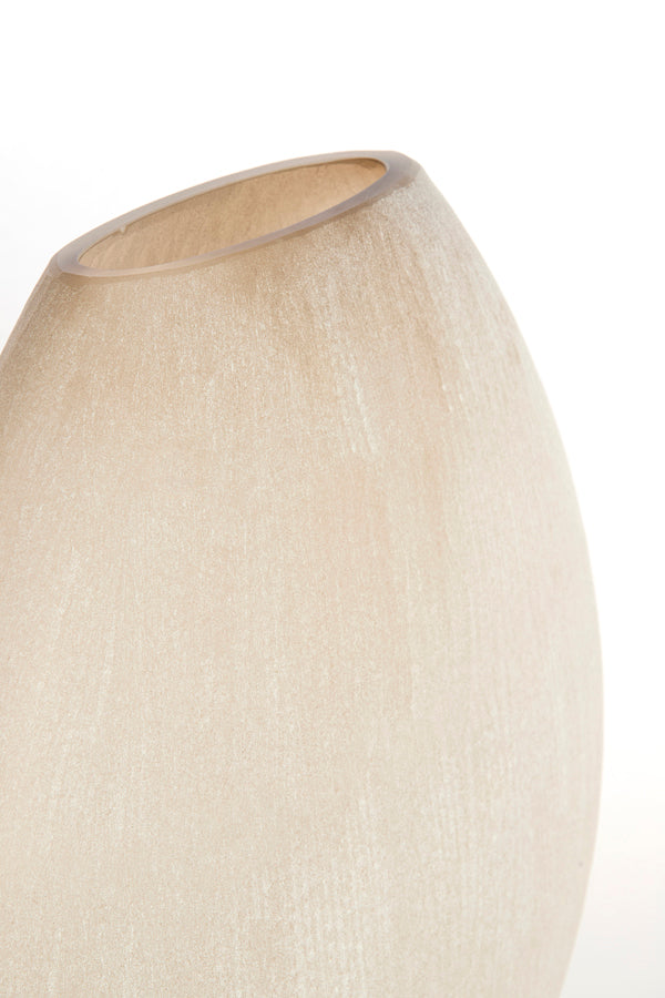 Santino Matt Light Brown Glass Vase 33.5cm