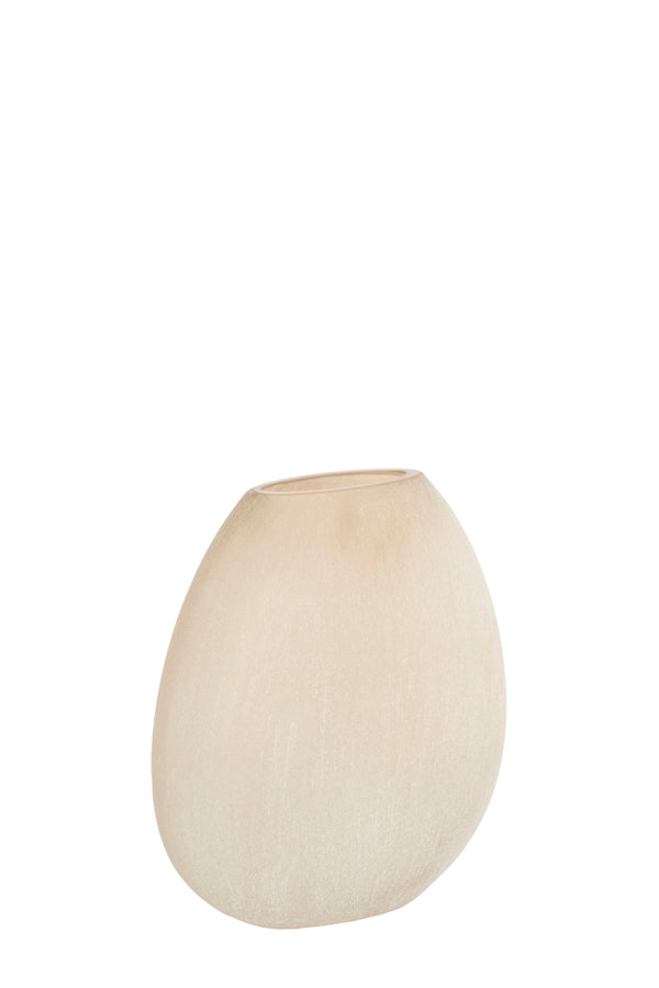 Santino Matt Light Brown Glass Vase 33.5cm