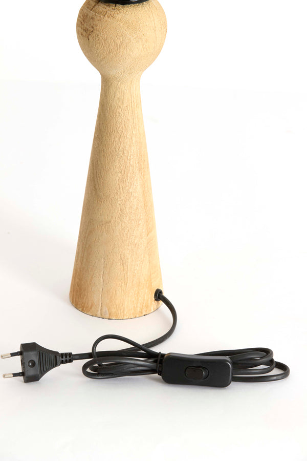 Festina Matt Natural Wood Table Lamp Base 33cm