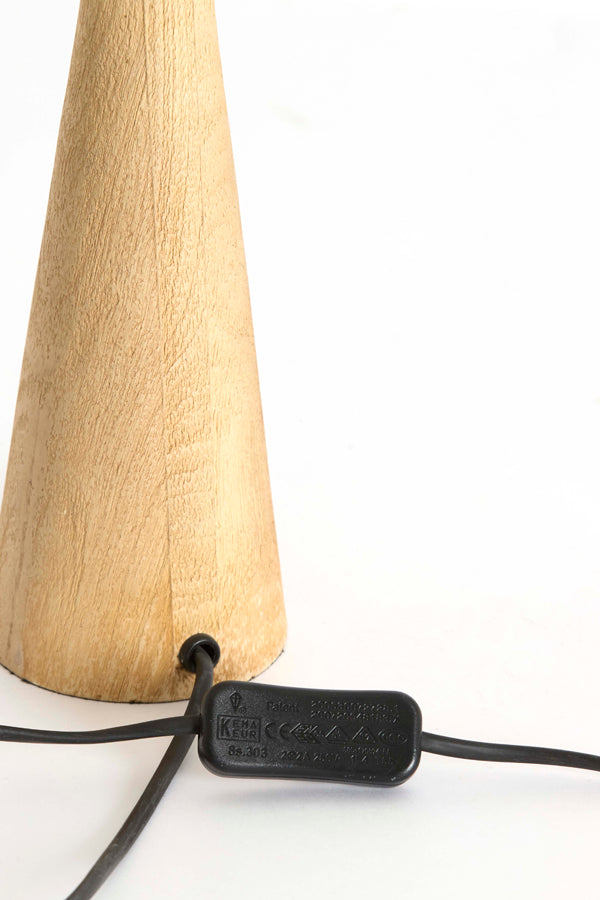 Festina Matt Natural Wood Table Lamp Base 33cm