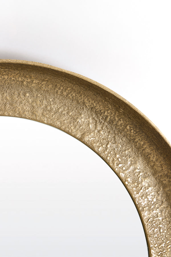 Nazara Antique Bronze Metal Round Wall Mirror 89cm