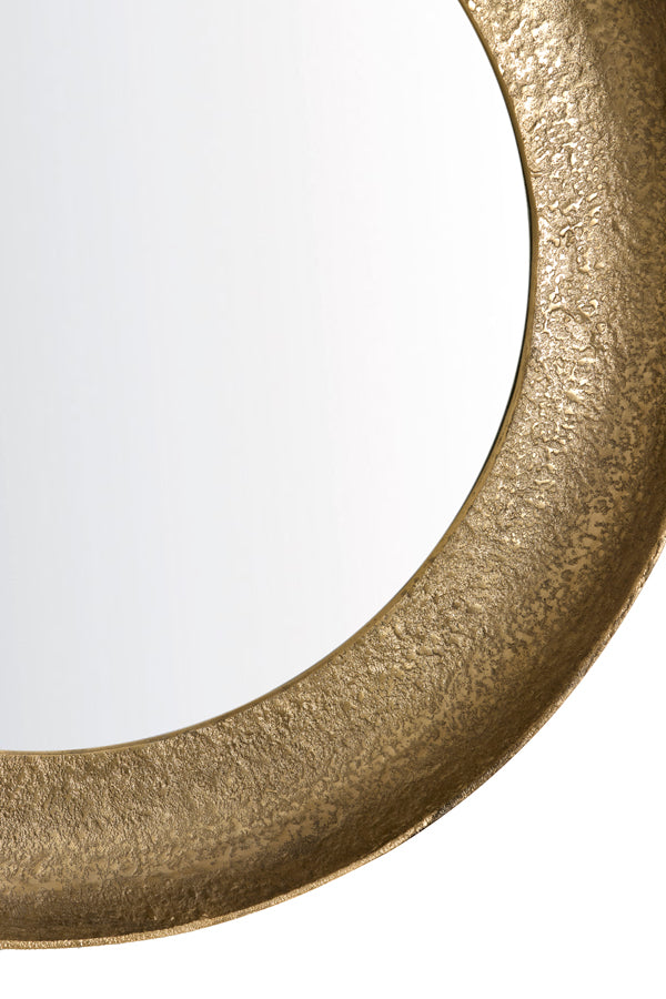 Nazara Antique Bronze Metal Round Wall Mirror 89cm