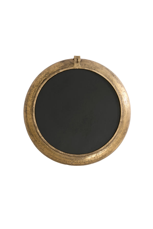 Nazara Antique Bronze Metal Round Wall Mirror 89cm