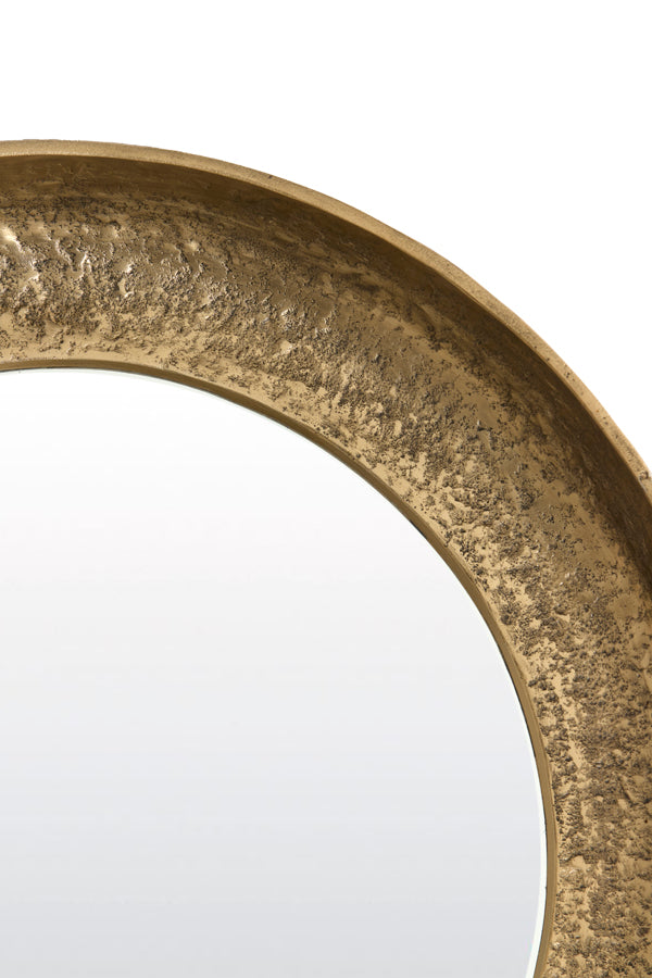 Nazara Antique Bronze Metal Round Wall Mirror 58cm