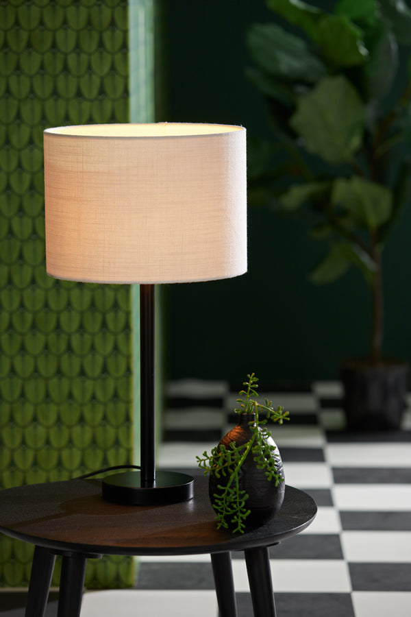 Washington Matt Black Metal Table Lamp Base