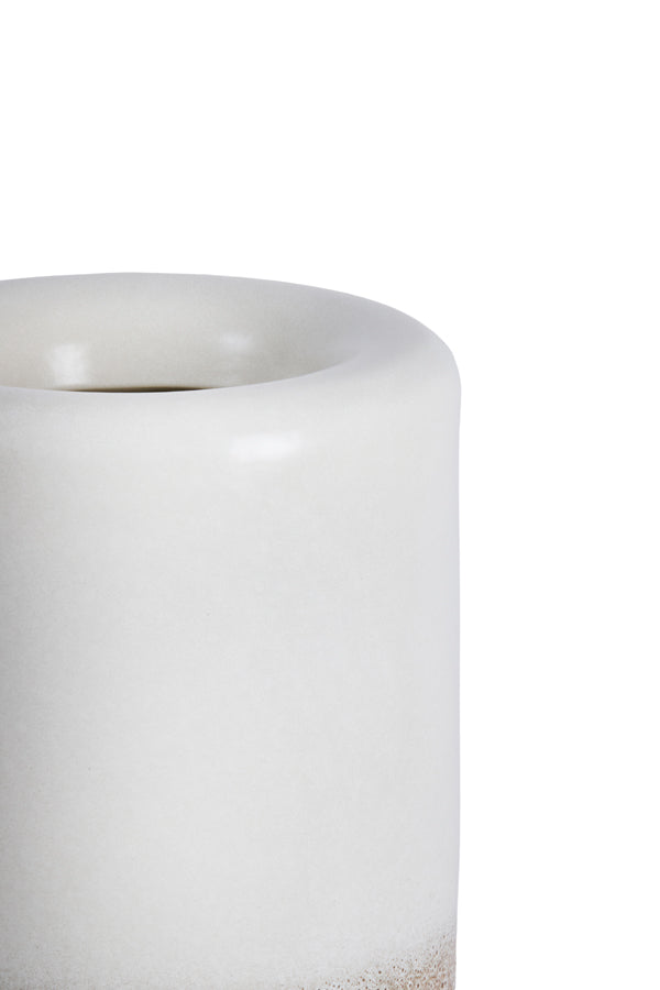Isaura Cream & Brown Ceramic Vase 50cm