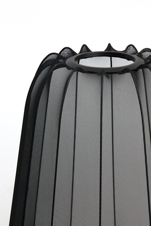 Plumeria Black Metal Tripod Floor Lamp