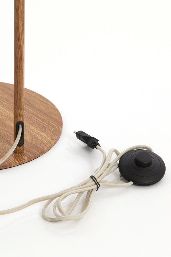 Donio Natural Wood Effect & Cream Rope Floor Lamp