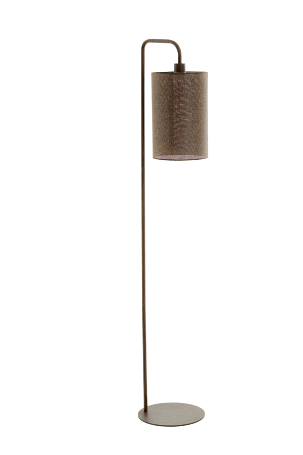 Donio Dark Brown Wood Effect Floor Lamp