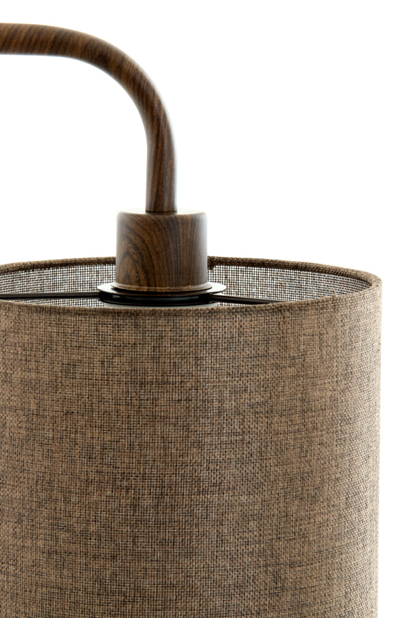 Donio Dark Brown Wood Effect Floor Lamp