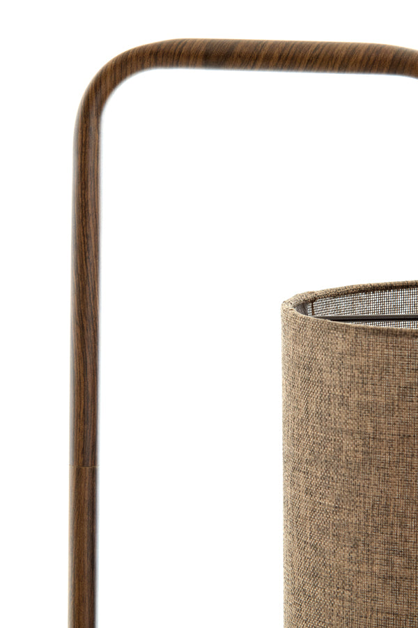 Donio Dark Brown Wood Effect Floor Lamp