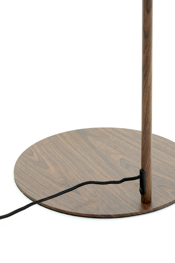 Donio Dark Brown Wood Effect Floor Lamp