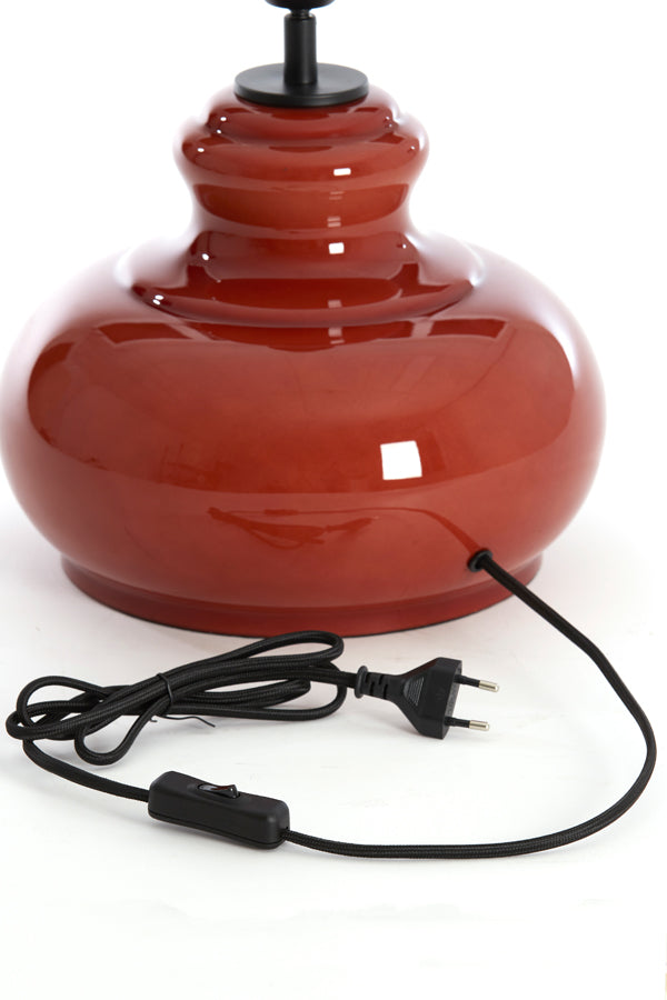 Verde Brown Glass Table Lamp Base 33cm