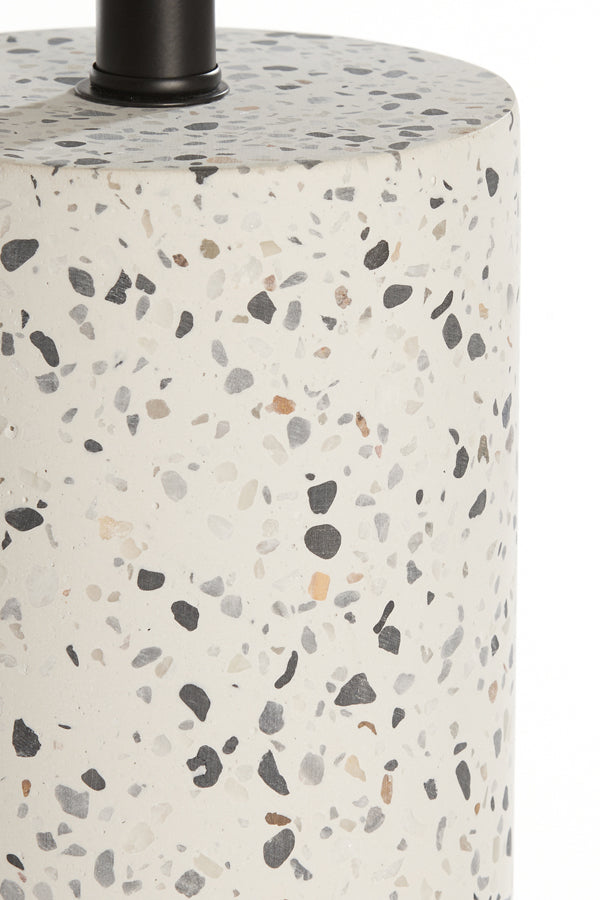 Randy White Terrazzo & Matt Black Table Lamp Base 41cm