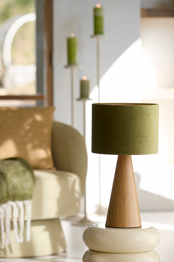 Dinan Natural Wood Effect Table Lamp Base 33.5cm