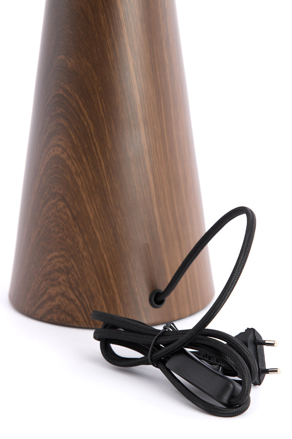 Dinan Dark Brown Wood Effect Table Lamp Base 40cm