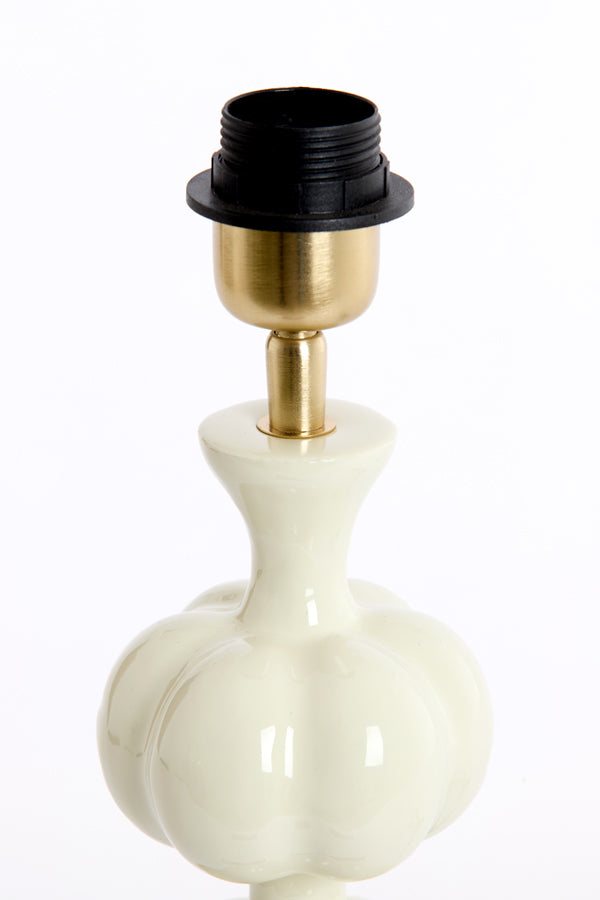 Caldas Gloss Cream Metal Table Lamp Base 20cm