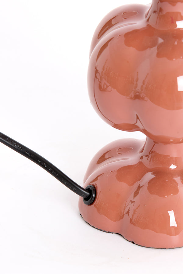 Caldas Gloss Terracotta Metal Table Lamp Base 20cm